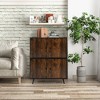 Tangkula Industrial Cat Litter Box Enclosure Hidden Washroom Cat House End Table Cabinet - 4 of 4