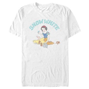 Men's Snow White and the Seven Dwarves Distressed Woodland Animals T-Shirt - 1 of 4