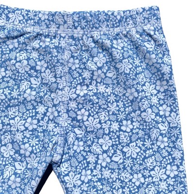 Sunguard Swim Girls Logan Swim Pant | UPF 50+ legging | Sunguard Swim Ditsy Tropical Blue 8Y — фото 2