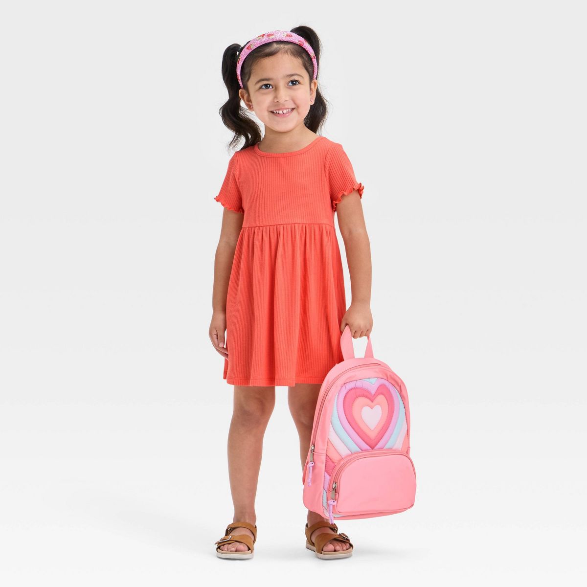 Toddler Girls' Short Sleeve Solid Ribbed Dress - Cat & Jack™ - thumbnail 9