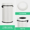 17 Gallon/65 Liter Trash Can, Fingerprint-Proof Stainless Steel Garbage Can, Heavy Duty Commercial Round Trash Bin for Restaurant Home Office, White - 4 of 4