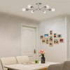 Rennnsan Grellin 25"W 6-Light Sputnik Mid-Century Modern Dimmable Semi Flush Mount in Silver - 2 of 4