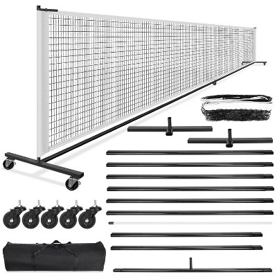 iMountek "Portable Pickleball Net System 22ft Regulation Size with Lockable Wheels & Carrying Bag for Backyard" Black