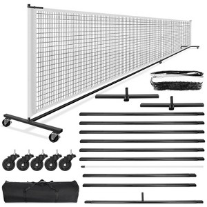 iMountek "Portable Pickleball Net System 22ft Regulation Size with Lockable Wheels & Carrying Bag for Backyard" Black - 1 of 4