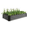 Kelly Galvanized Metal Patio Garden Bed, Raised Flower Box for Flower and Vegetable Planters, Outdoor Furniture - The Pop Home - 3 of 4