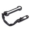 Built Industrial 3-Pack Stainless Steel Chain Door Lock with Faux Leather Chain Sleeve, 7.2-Inch Slide-Type Safety Chain Locks, Black - 3 of 4