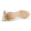Allegra K Women's Open Toe Block Heel Lace Up Sandals - 4 of 4