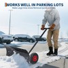 COZONY Wheeled Snow Shovel Pusher with Adjustable Handle - 2 of 4