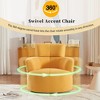 Runesay Upholstered Swivel Round Sofa Chair with Adjustable Headrest - 4 of 4