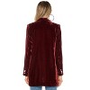 BLUEMING Velvet Blazer Women's Tailored Slim Fit Fashion Casual Chic Open Front Cardigan Style Versatile Staple Jacket - 2 of 3