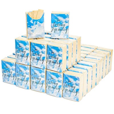 Sparkle and Bash 60-Pack in Loving Memory Funeral Travel Pocket Facial Tissues Packs