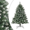 vidaXL 47.2" Artificial Christmas Tree with White Snow Decoration and Stand, Easy Assembly - 2 of 4