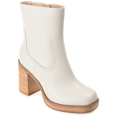 Journee Collection Womens Brittany Tru Comfort Foam Inside Zip Platform Booties Grey 9.5
