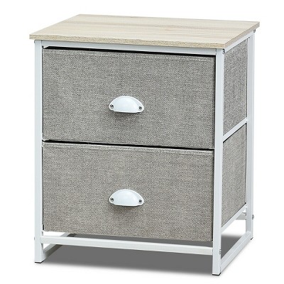 Costway 5 Drawers Dresser Storage Unit Side Table Display Organizer Dorm  Room Wood Dark Gray