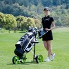 Costway Foldable 3 Wheel Push Pull Golf Club Cart Trolley w/Seat Scoreboard Bag Swivel - image 3 of 4