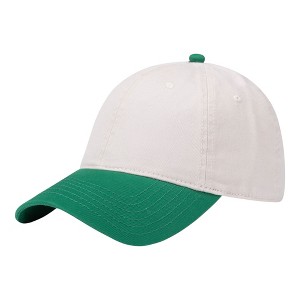 Anna-Kaci Unisex Classic Two-Tone Baseball Cap with Curved Brim and Adjustable Buckle Strap - 1 of 3