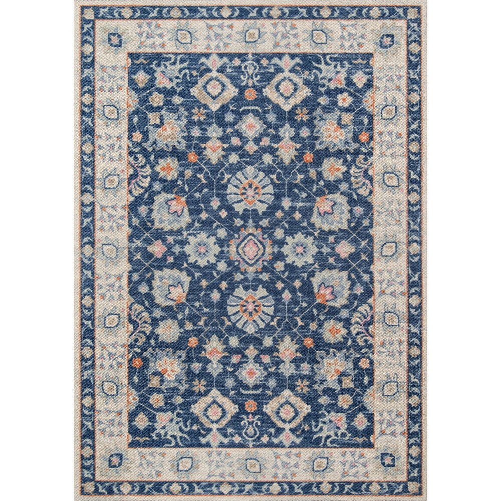 Photos - Area Rug Momeni 2'x3' Anatolia Mae Medallion Machine Loomed Accent Rug Navy Blue 