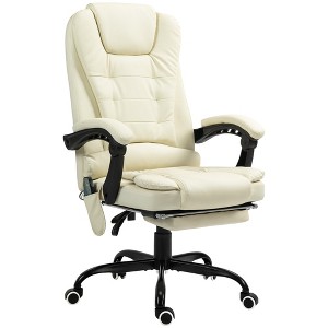 7-Point Vibrating Massage Office Chair High Back Massaging Office Desk Chair with Lumbar Support, Footrest - 1 of 4