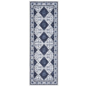 Washable Oriental Floral Print Living Room Rugs, Vintage Soft Non Slip Floor Rugs for Bedroom Kitchen Dining Room - 1 of 4