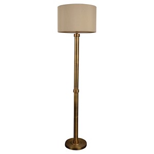 Column Floor Lamp (Lamp Only) - Brass/Beige