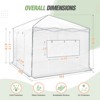 EAGLE PEAK 10'x10' Portable Walk-in Greenhouse with Zippered Doors and Windows, PE Cover - 2 of 4