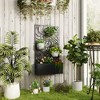 Outsunny Metal Raised Garden Bed with Trellis, Freestanding or Wall Mounted Raised Flower Bed with Privacy Panel for Garden, Patio, Balcony - 3 of 4