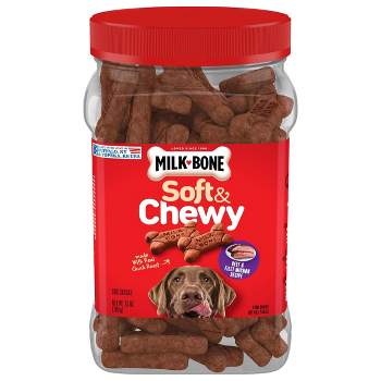 Milk-Bone Beef Soft & Chewy Filet Mignon Canister Dog Treats -25oz
