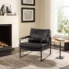 Art Leon Faux Leather Cushioned Seat and Back Accent Chair - 2 of 4