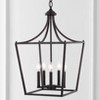 16" LED 5-Light Camden Iron Classic Mid-Century Pendant Lantern Oil Rubbed Bronze - JONATHAN Y: Adjustable Chain, UL Listed - image 2 of 4