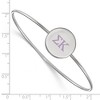 Black Bow Jewelry Sterling Silver Sigma Kappa Greek Life Bangle Bracelet 7 Inch - 2 of 3