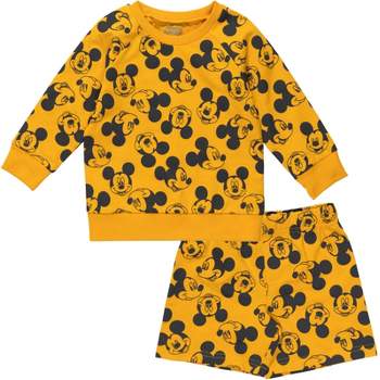 Disney Mickey Mouse French Terry Sweatshirt & Shorts Grey