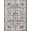 Vintage Floral Print Area Rug - Washable Non-Slip Low Pile Carpet for Dining Room, Office, Bedroom Living Room Floor Mat - 2 of 4