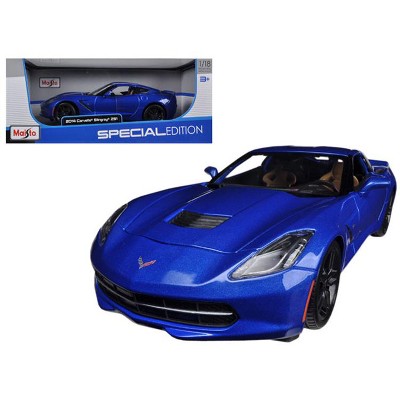2014 Chevrolet Corvette Stingray C7 Z51 Blue Metallic 1/18 Diecast Model Car by Maisto