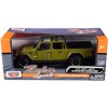 2021 Jeep Gladiator Overland (Open Top) Pickup Truck Matt Green 1/24-1/27 Diecast Model Car by Motormax - 2 of 3