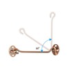 Unique Bargains Carbon Steel Carbon Steel Hook Eye Latch 2 Pcs with 8 Screws - 4 of 4