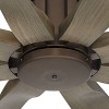 60" Possini Euro Design Defender Industrial Rustic Indoor Outdoor Ceiling Fan Remote Oil Rubbed Bronze Weathered Oak Damp Rated Patio - 3 of 4