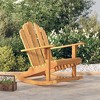 vidaXL Patio Adirondack Rocking Chair, 31.1"x39.4"x40.6" Solid Wood, Teak - 2 of 4