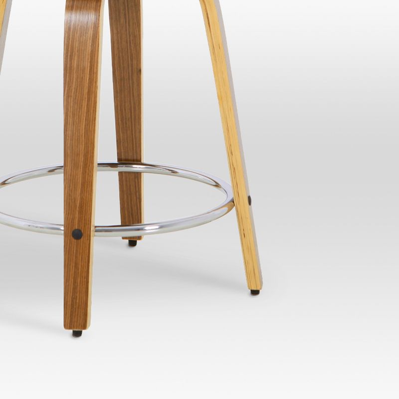eLuxury Modern Upholstered Swivel Dining Chairs, 4 of 9