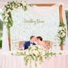 Wikineon Flower Wall Backdrop Silk Panel- Flower Wall Panel 12 Pcs White Flower Wall Backdrop Wedding 4ftx8ft Floral Background - 3 of 4
