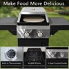 Kumasinova 2-Burner Propane Gas Grill&Pizza Oven,24600BTU Output,2-In-1 Stainless Steel BBQ Grill with 18"Porcelain Firebox for Outdoor Camping - 2 of 4