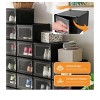 18 Pack Shoe Boxes Shoes Organizer Stackable Shoe Organizer Box Plastic Sneaker Containers Fits All Shoes for Bedroom Entryway Closet X-Large Size - 2 of 4