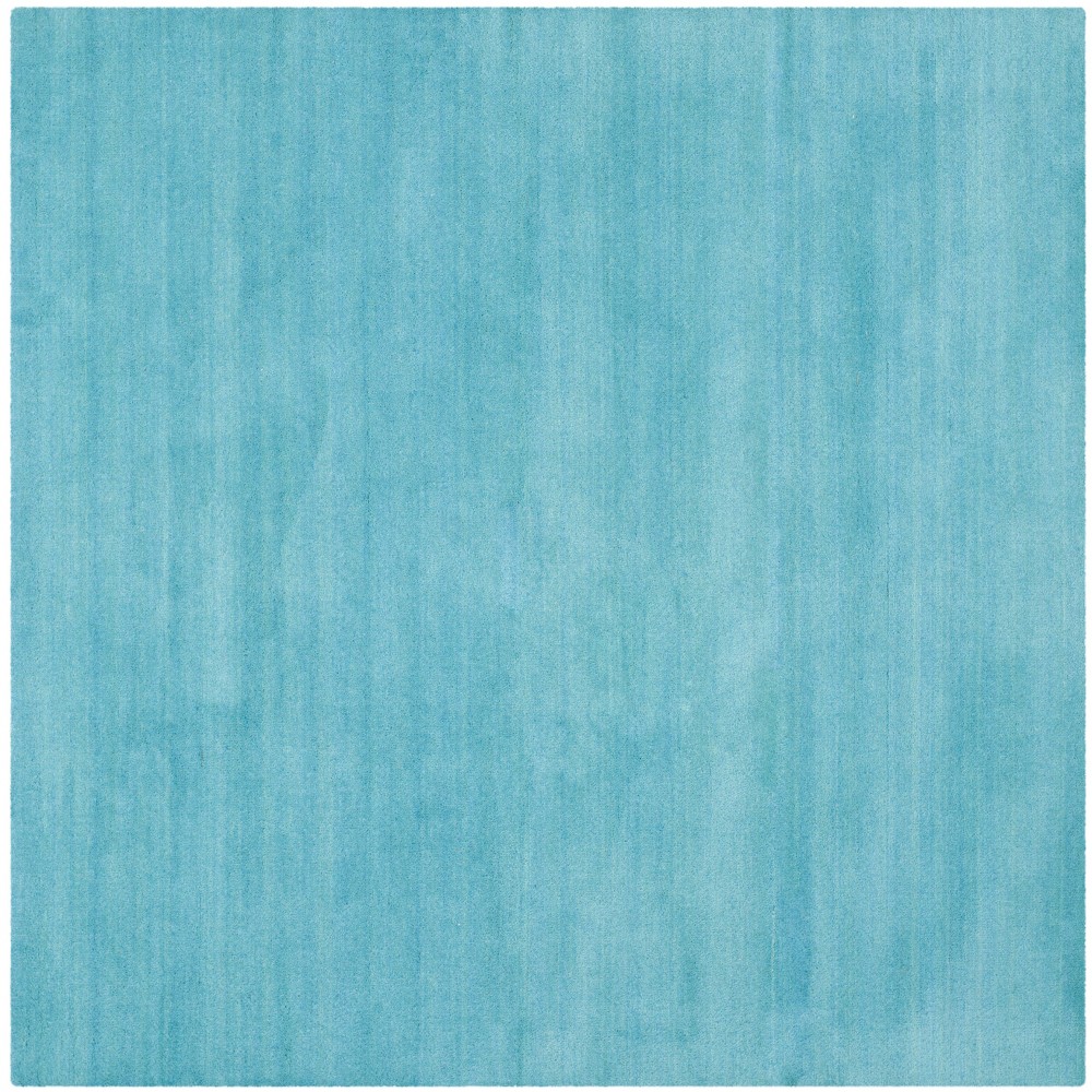 4'x4' Solid Tufted Square Area Rug Turquoise - Safavieh