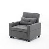 Futon Convertible Pull-Out Armchair Bed with 3-in-1 Function, USB Ports, Adjustable Backrest and Built-in Cup Holders - 3 of 4
