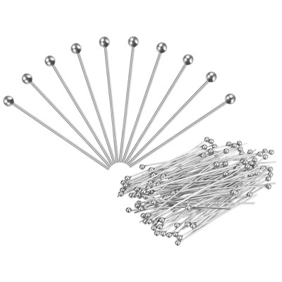 Unique Bargains Brass DIY Craft Jewelry Making Round Ball Head Pins 200 Pcs