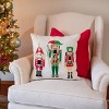 16.5"x16.5" Indoor Christmas 'Velvet Nutcrackers' Multi Square Throw Pillow - Pillow Perfect - 4 of 4