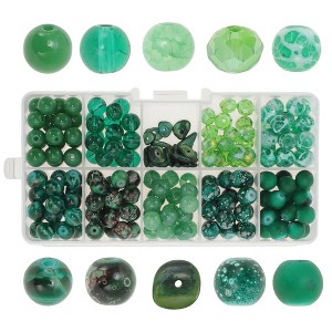 Unique Bargains 8mm Round Glass Beads for Bracelets Glass Beads for Making Bracelet Making DIY Crafts 200 Pcs 1 Set - 1 of 4