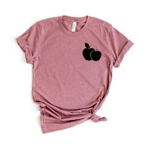 Simply Sage Market Women's Fresh Picked Apples Front and Back Short Sleeve Graphic Tee - 1 of 4
