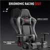 Dardoo Gray Gaming Or Office Chair Features Adjustable Height & Backrest Recline Ergonomic Support, Secure Locking Casters For Smooth Stable Use - 4 of 4