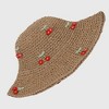 Anna-Kaci Women's Straw Bucket Hat with Cherry Embellishments - 2 of 4