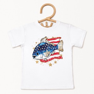 The Juniper Shop Patriotic Fish Toddler Short Sleeve Tee - 1 of 4